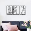 Abstract Women Portrait Metal Wall Art, Durable Wall Decor 3D Artwork Home Ornament Housewarmings Gift for Study Room