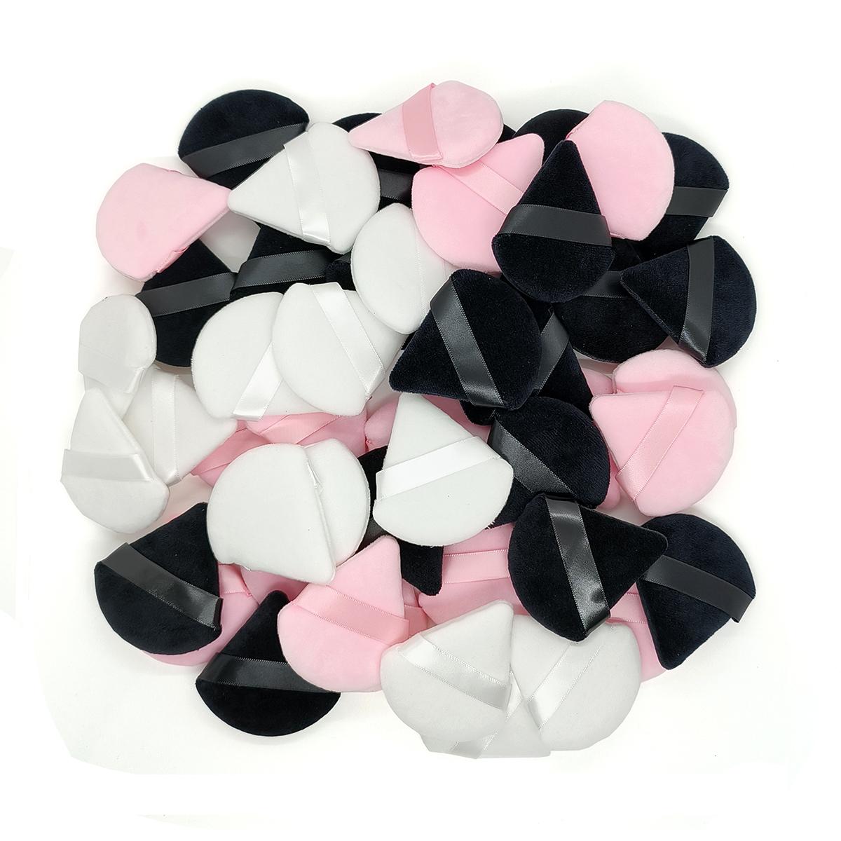 

30/50/100 шт. треугольные бархатные пуховки для макияжа, спонжи для лица, глаз, контурная печать для теней, косметическая основа, инструмент для макияжа