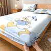 Cartoon 1 Cute Duck Pattern Digital Printed Frosted Fitted Sheet,Bedroom Printed Bed Cover,BeddingNo Pillowcase