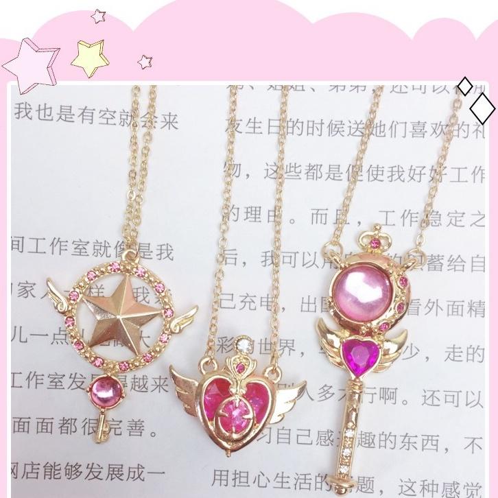 Anime Sailor Moon Anhänger Halskette Für Frauen Mädchen Kristall Flügel Herz Choker Halskette Modeschmuck Party Cosplay Requisiten