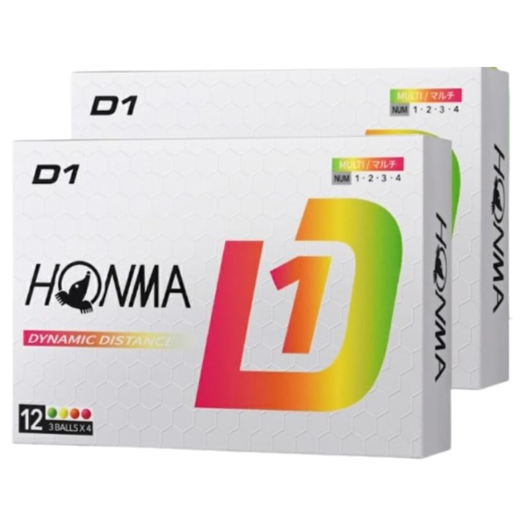 

[Set of 2 dozen] HONMA Golf D1 Ball 2024 Model BT2401 HONMA Golf Ball 2 dozen 24 balls (multi-color)
