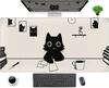 Cute Black Cat Mouse Pad Girl Large Computer Office Game Table Mats XXL Rubber PC Keyboard Mousepad Anti-slip Long Desk Pads