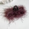 Autumn and Winter New Style Super Fairy Feather Catch Clip Large Hair Volume Large Back of The Head Shark Clip Pure Desire Wind Hair Clip Headdress