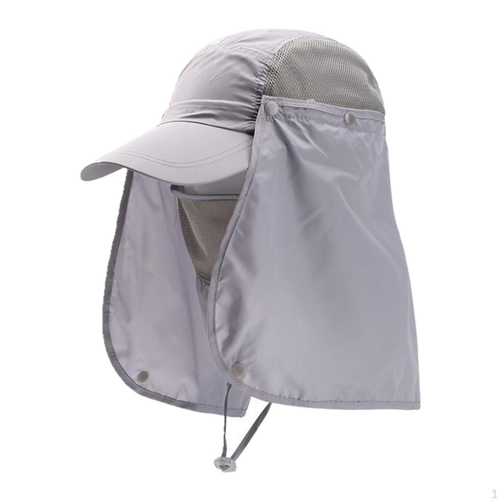 Protection Fishing Hat with Detachable Neck Cover for Outdoor Adventures