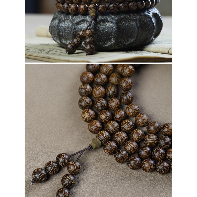Nha Trang Bai Qinan Agarwood 20 Bracelet, Submerged Old Material Wenwan Men's and Women's Single Circle Buddha Beads, Bracelet