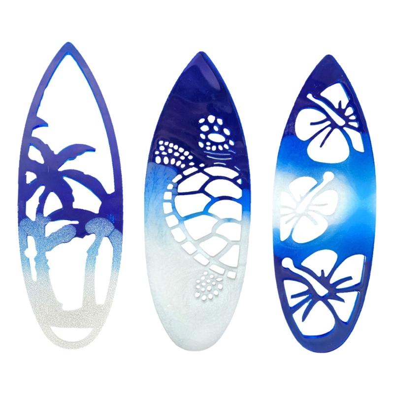 Flexible Silicone Mold Surfboard Shaped Wall Decorations Mould Epoxy Resin Moulds Jewelry Tool for Craft Enthusiasts