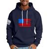 Men's Loose Flag Printed Hooded Sweatshirt Men's Casual Fashion Sports Sweatshirt