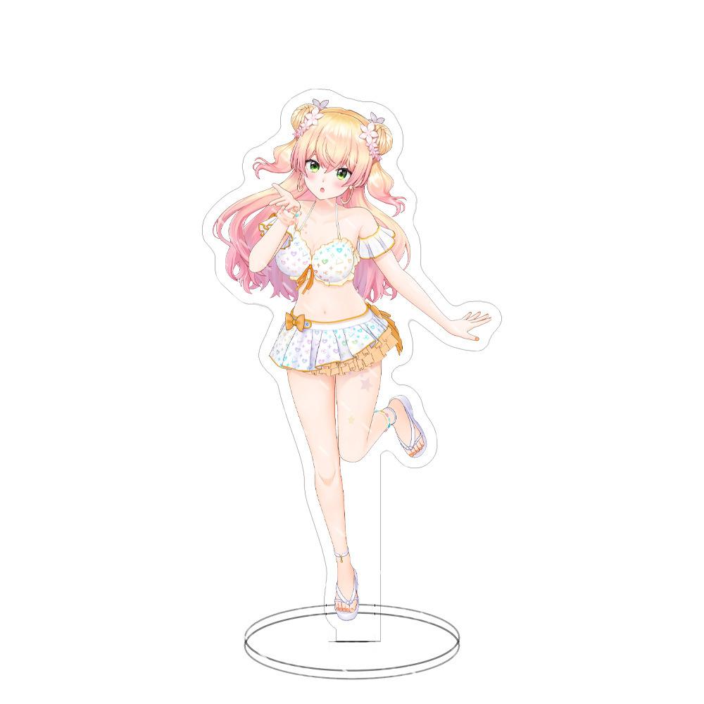 Swimsuit Party Time Hololive Vtuber Anime Figures Cosplay Acrylic Stands 15cm Model Mococo Kobo Ayame Desk Decor Standing Sign G
