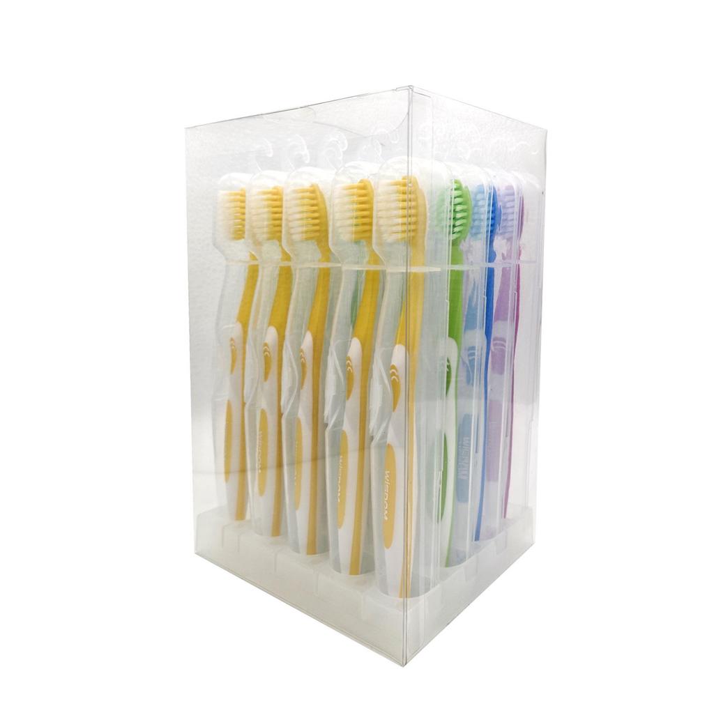 20-Piece Soft Bristle Toothbrush Set with Plastic Travel Case for Adults