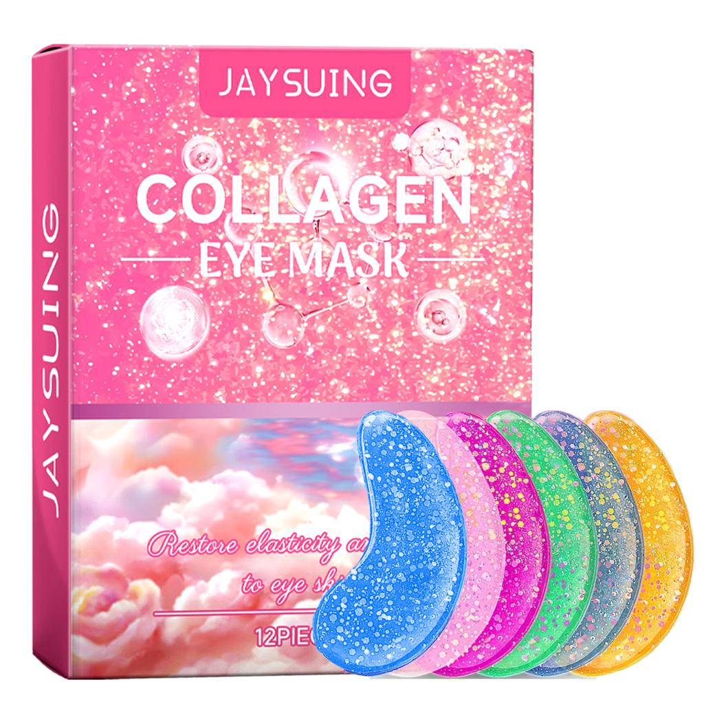 12 Pairs Collagen Under Eye Patches  eye mask Smoothing eye Skin Improving Appearance Of Eye Area Reduce The Appearance Of Dry Lines eye care