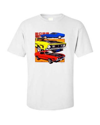 High Performance 1971 Ford Boss 351 Mustang T-Shirt Einzel- oder Doppeldruck
