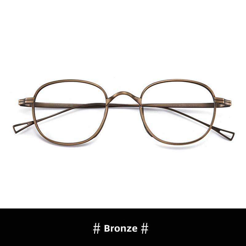 Pure Titanium Brand Design Glasses Frame Men Retro Round Prescription Eyeglasses New Vintage Photochromic Reading Glasses