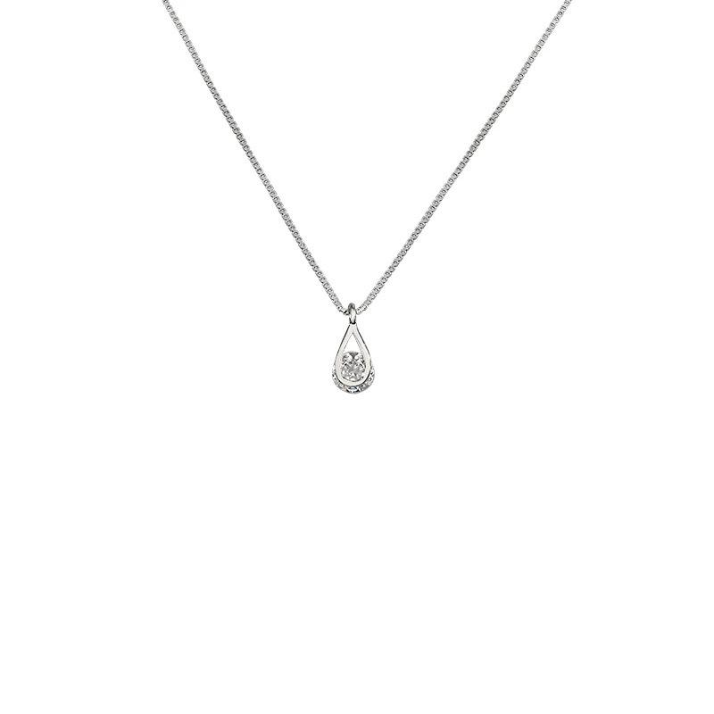 Zhongying Exquisite Teardrop Zircon Clavicle Necklace - Women's High-end Design Choker