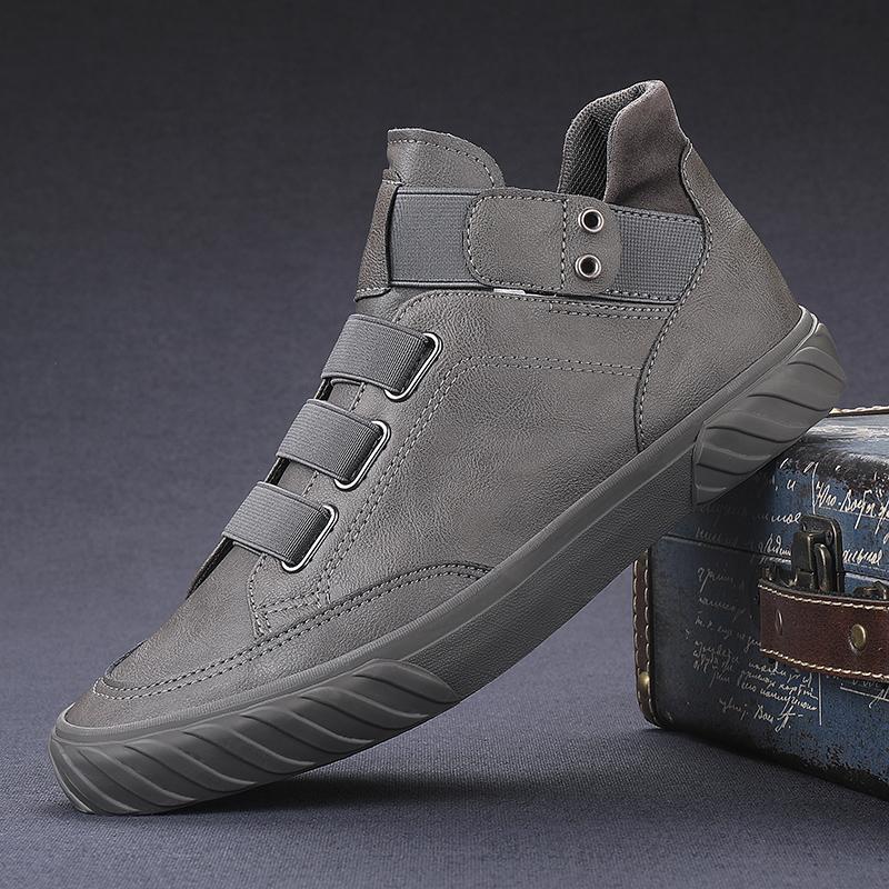 2022 Summer Newest Men Casual Shoes Fashion Light Sneakers Comfortable Soft-Soled Good Quality Outdoor Non-Slip Solid Color Leather