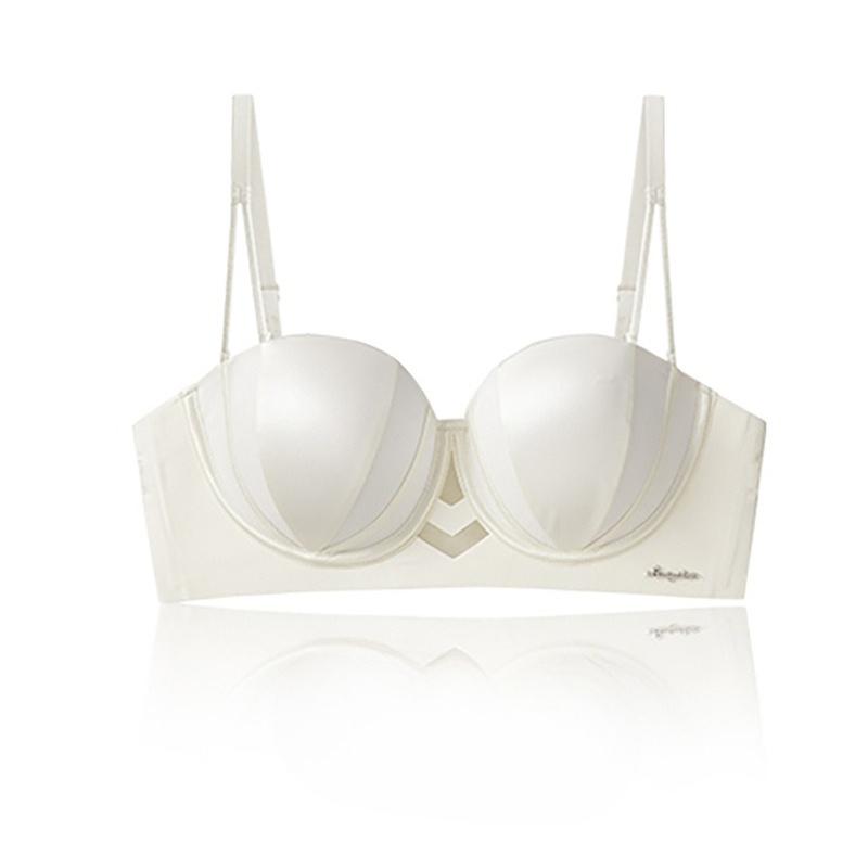 Women's New Collection of Auxiliary Breast Strapless No Underwire Small Chest Pull No Trace Half A Cup of Underwear
