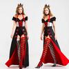 Costume Regina Rossa Vampiro Joker di Halloween, Abito Regina di Cuori Strega di Alice nel Paese delle Meraviglie