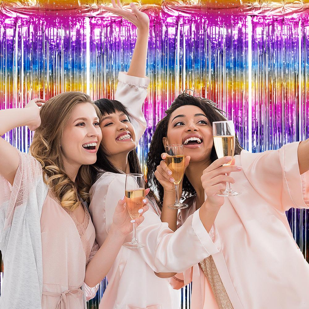 Glamorous Vibrant 2m Gradient Rain Curtain Perfect For Wedding Decor And Holiday Celebrations