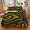 3Pcs Abstract Wave Pattern Printed Bedding Set, Breathable And Soft, Machine Washable, Christmas Gift, Suitable for Bedroom Decoration, 15198