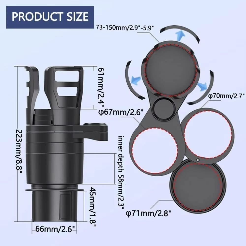 Expander Dual Cup Holders Multifunctional One-four Storage Racks  for Car Adapter