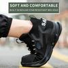 Men Safety Boots Steel Toe Shoes Anti-smash Puncture-Proof Work Shoes Sneakers Indestructible Construction Protective Work Boots