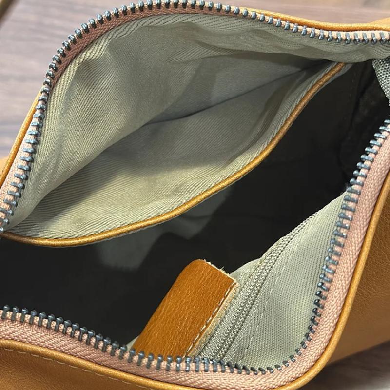 Johnature Genuine Leather Small Square Bag Soft Cowhide Women's Handbag Solid Color Casual Versatile Shoulder Bag