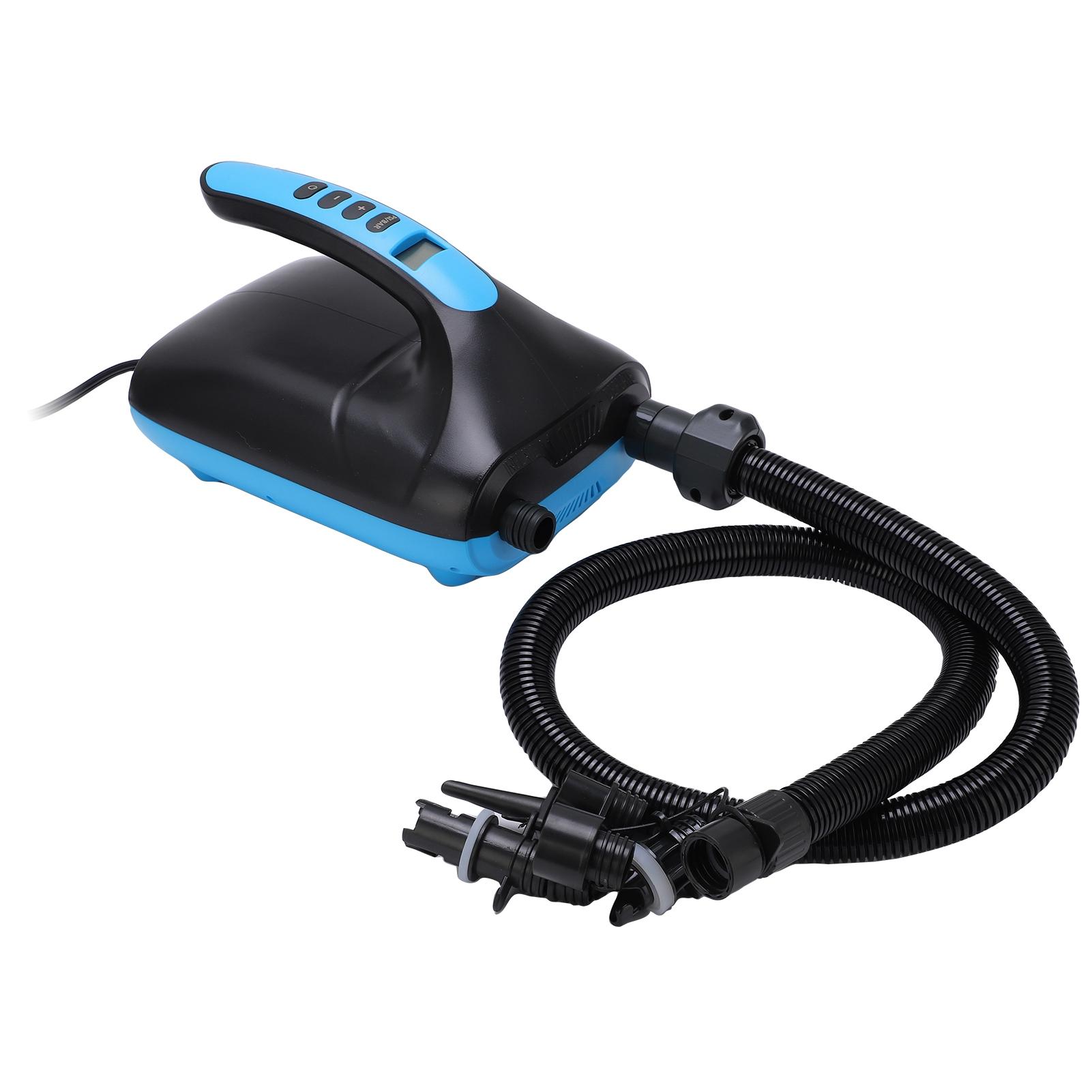 Воздушный насос Синий Электрический Портативный Надувной насос со шлангом Газовые насадки Для надувной доски для гребли, резиновой лодки, надувной кровати