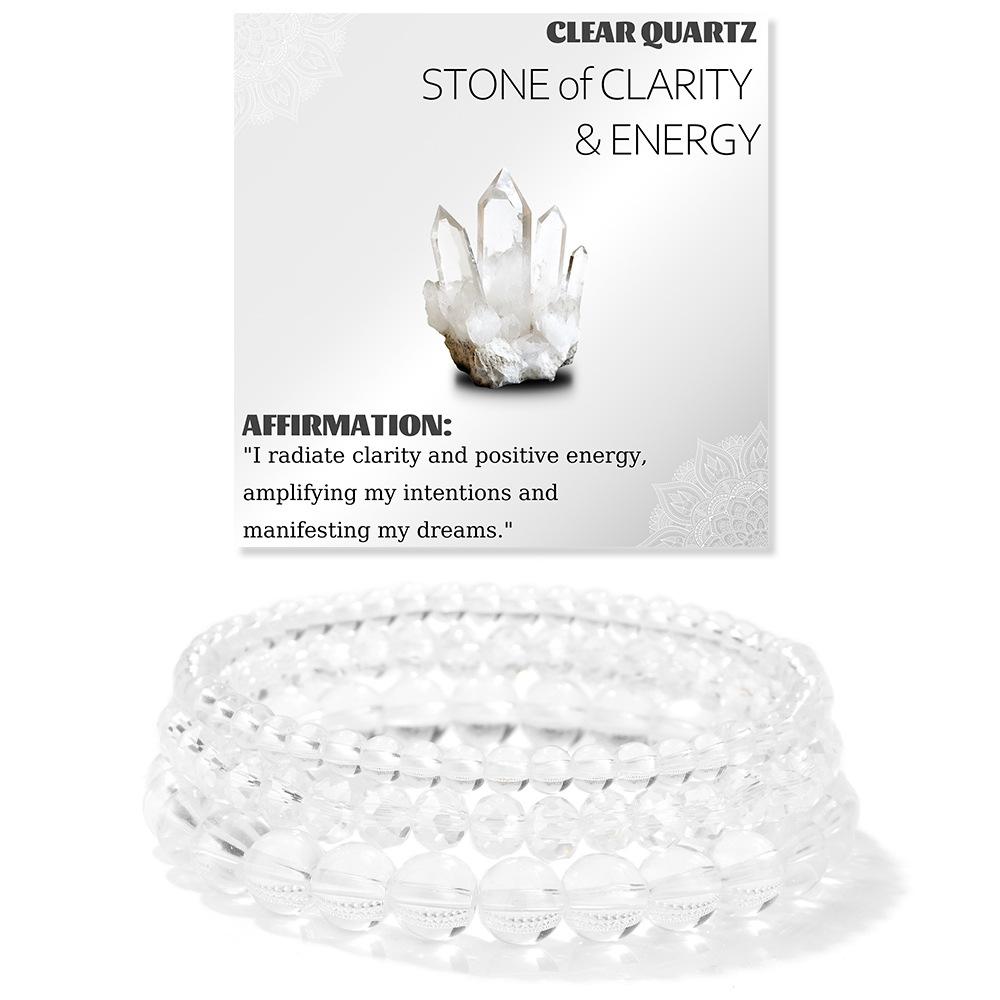 

JYL TS Bracelet Women s Three Beads Symbolizes Past Present & Future White crystal card итальянские небесно-голубой