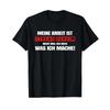 Unisexs T Shirt With Gerunisex Text Quot Mein Workplace My Black Vintage Top For Everyday Wear Soft Graphic Homme