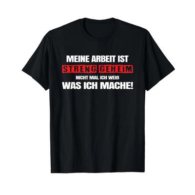 Unisexs T Shirt With Gerunisex Text Quot Mein Workplace My Black Vintage Top For Everyday Wear Soft Graphic Homme