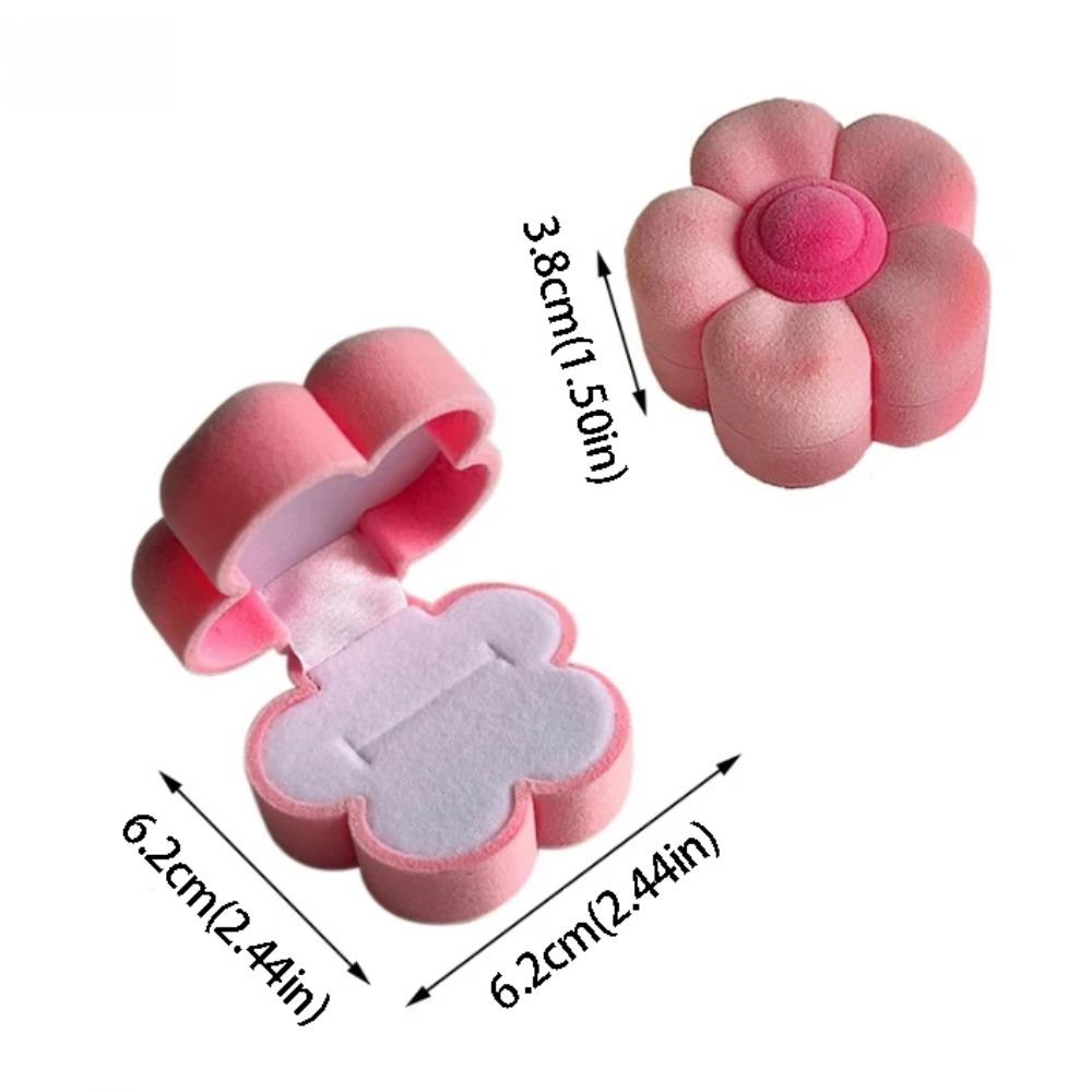 

Flower Cake Storage Box Girly Pink Jewelry Case Earrings Storage Gift Box Christmas Gift Flower