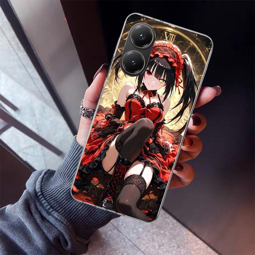 Date A Live Tokisaki Kurumi Phone Case For Xiaomi Poco X5 X6 X7 Pro F7 Ultra M7 Redmi 15C 15 13C 13 12C 12 10 10C 10A 9 9C 9T 9A