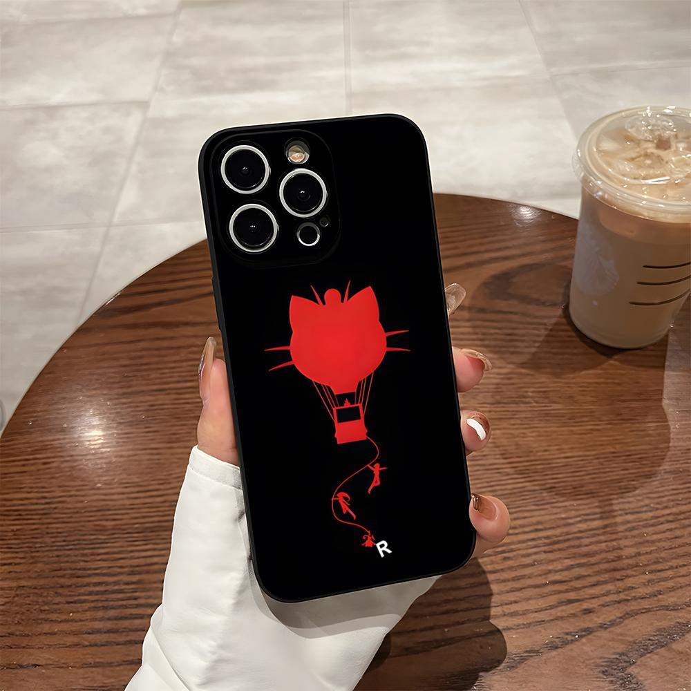 Cartoon Team Rocket Phone Case For Iphone 16 Pro Max 14 12 15 Plus 17 Pro Max 13 Pro 11 Xr X Xs 8 7 Plus Back Cover