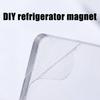 5/15/50 Sets Doe-het-zelf Acryl Koelkastmagneet Kit, Vierkant Rechthoek Rond Acryl Koelkastmagneet Decor Knutselwerk, Helder Acryl Foto Magneet met Lijm