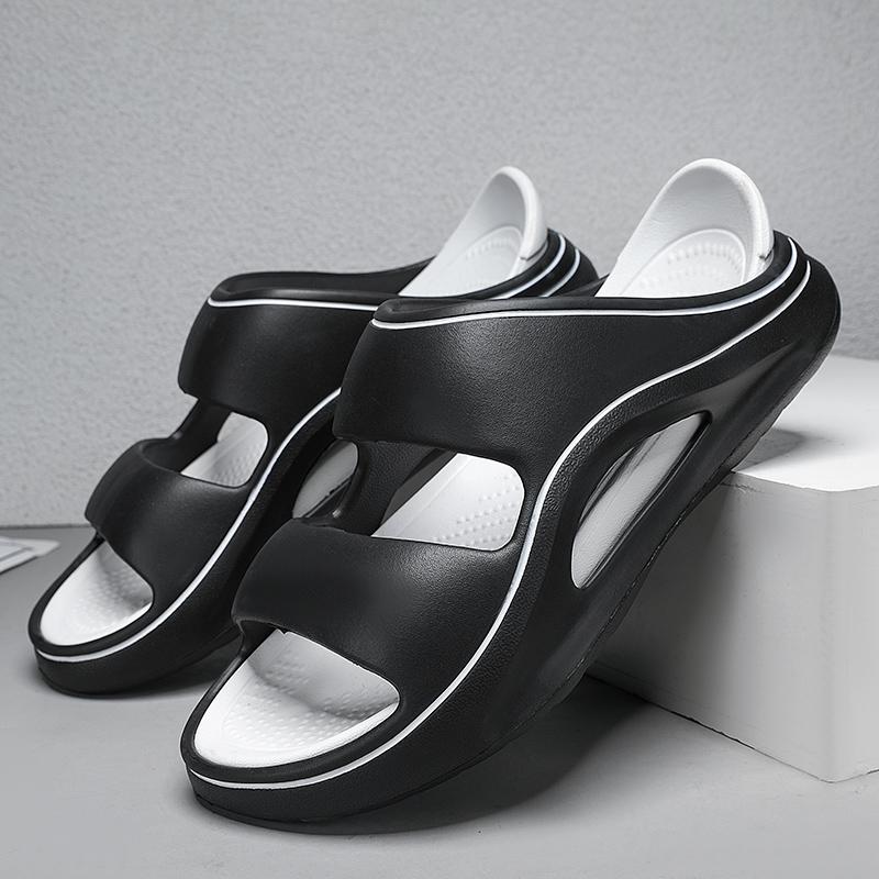 Trendiga herrtofflor Inomhus Utomhus Sandaler Strand Bekväma Mjuka Slides Nya Herr Fritidsskor Flip-flops Hemtofflor Sandaler