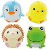 Squishy Zwierzęta Gniotek Zabawka Antystresowa 4X Pingwin Żaba Jeż Kurczak