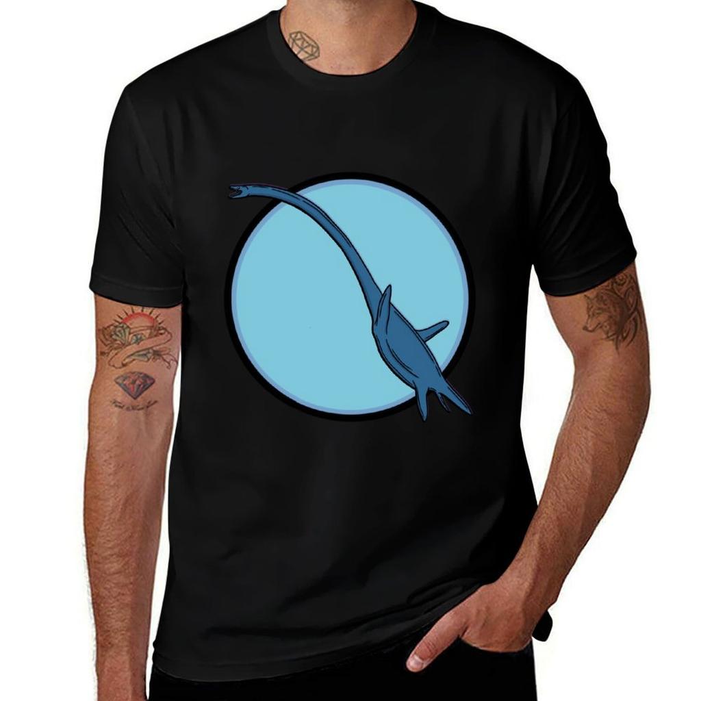 Elasmosaurus Dinosaur Tshirt Minimalist Graphic Tee Shirt