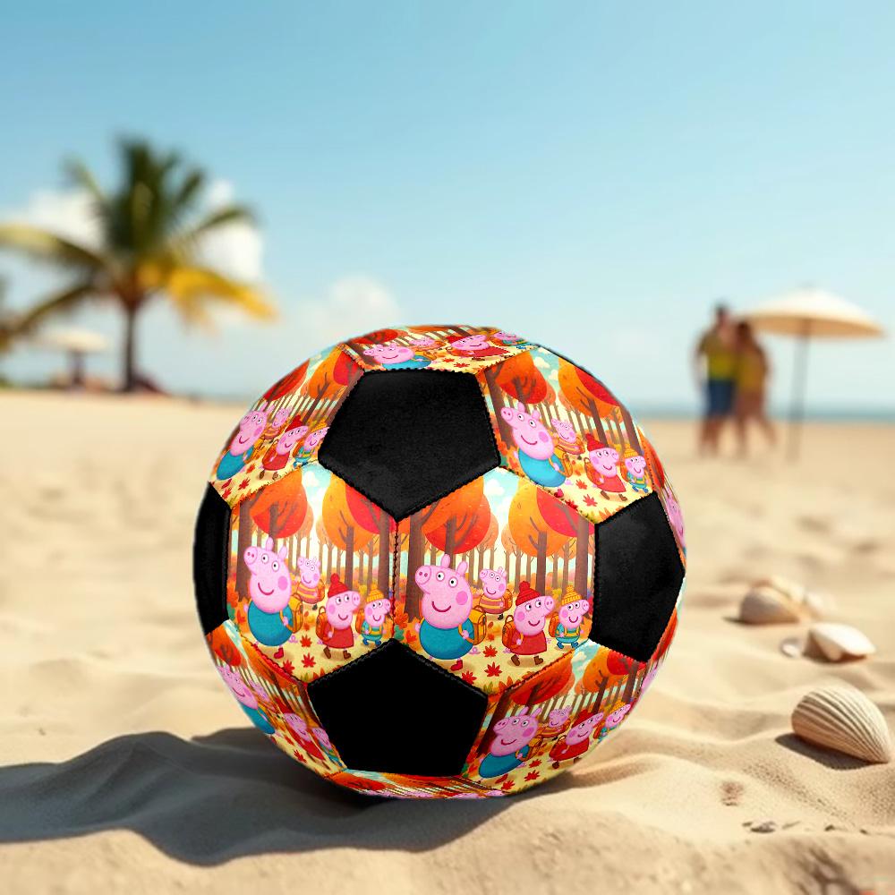 Peppa Pig Soccer Ball Colorful All Ages Machine Stitched PVC Competition Ready Durable High-Bounce.SIZE5