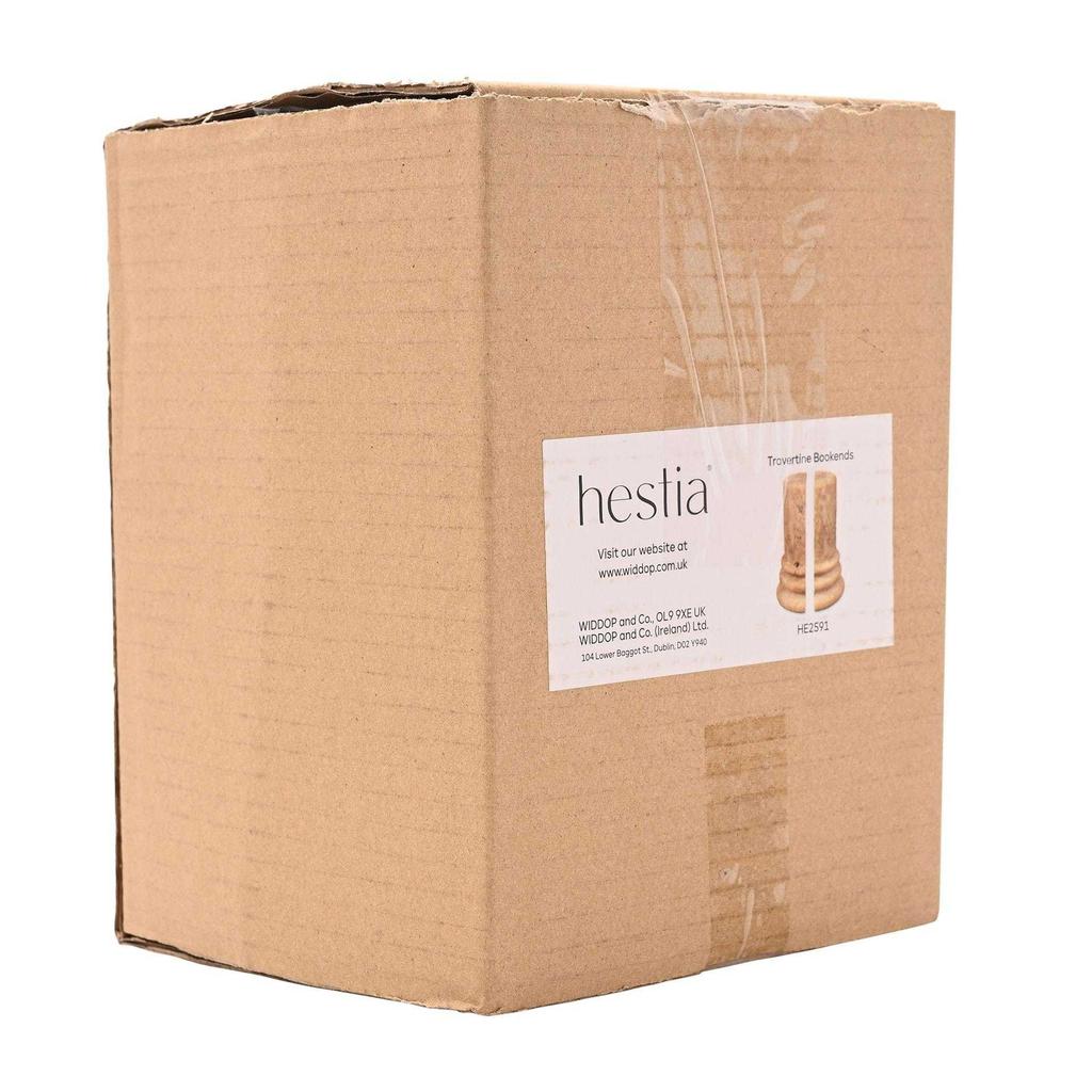 Hestia Travertin Buchstütze (Packung mit 2)