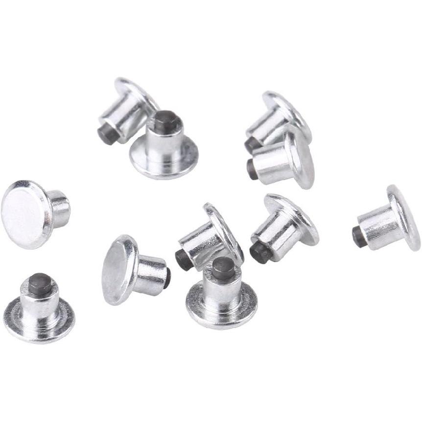 100 Stück 6,5 mm / 0,26" Anti-Rutsch Schneeschraubenstollen, Reifen-Schneeketten Reifenstollen Zierleiste für ATV Motorrad Fahrrad Schuhe