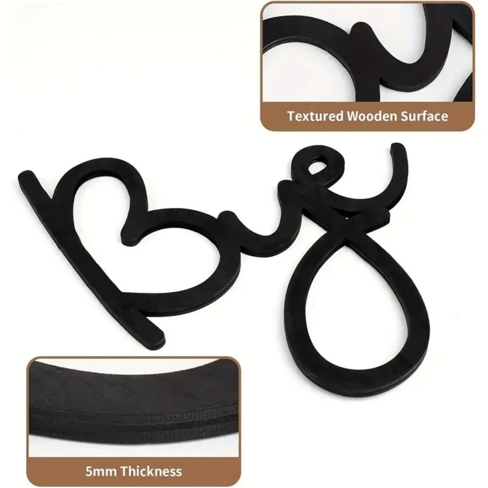 DIY Bye Love You Wooden Script Sign Atmosphere Decoration Bye Love You Letters Entryway Decor Door Topper Bye Sign Above Door