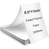 Thermal Printer Paper 8.5 X 11 Inch(200 Sheets), Compatible with A80/A81 Thermal Portable Printer, Automatic Folded Printing Paper Feed