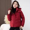 Women’s Short Windproof Thicken Warm Winter Jacket With Detachable Hood