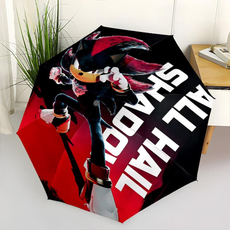 1pc All Hail Shadow Durable Cartoon Folding Umbrella, Portable Compact Umbrella for Men and Women J002