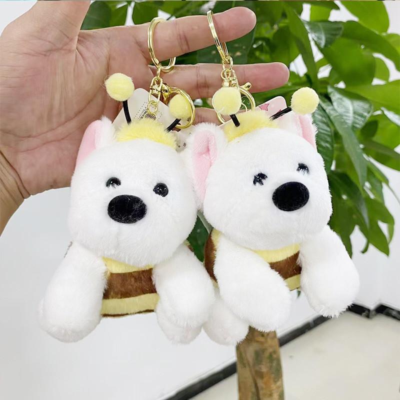 And Cozy Charming White West Highland Terrier Plush Doll Keychain Great For Gifting