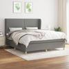 Maison Exclusive - Bettlattenrost mit Matratze Dunkelgrau 180x200cm Stoff