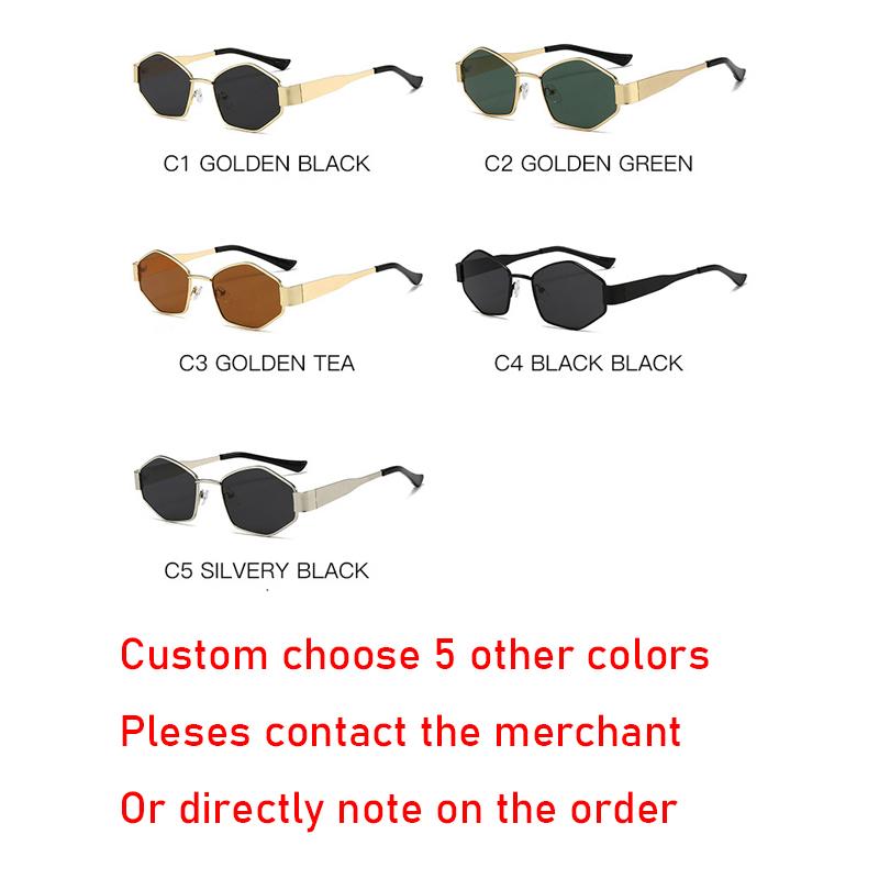 

5 Piece Set Sunglasses Fashion Classic Metal Men Women Sun Glasses Trendy Polygonal Eyewear Outdoor Accessory Wholesale