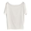 Pure desire wind one-word collar off-shoulder solid color short-sleeved T-shirt women's summer lazy wind loose and thin Spice Girl casual top