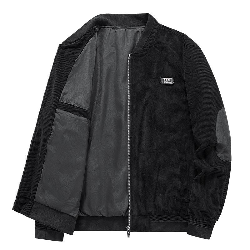 Corduroy Jacket Men's New Retro Baseball Collar Spring and Autumn Coat Youth Business Casual Men's Fashion