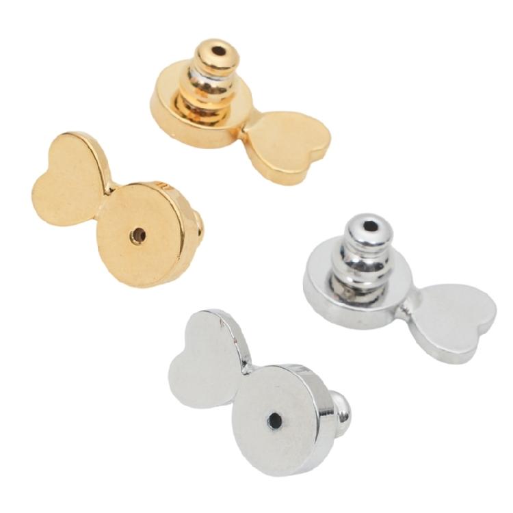 1 Pair Earring Backs for Heavy Earrings Gold Plated Lifters Elegant Earring Accessories Copper Texture for Droopy Ears