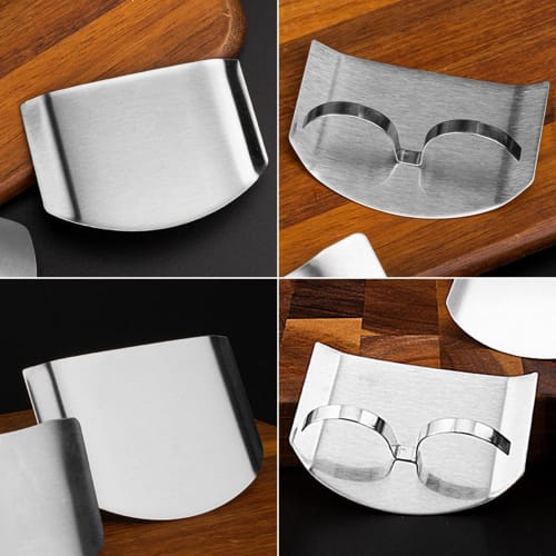 Stainless Steel Finger Guard Protects Your Fingers from Knives, Perfect for Julienne and Chopping. Perfect for Cutting Vegetables and Fruits. Prevents
